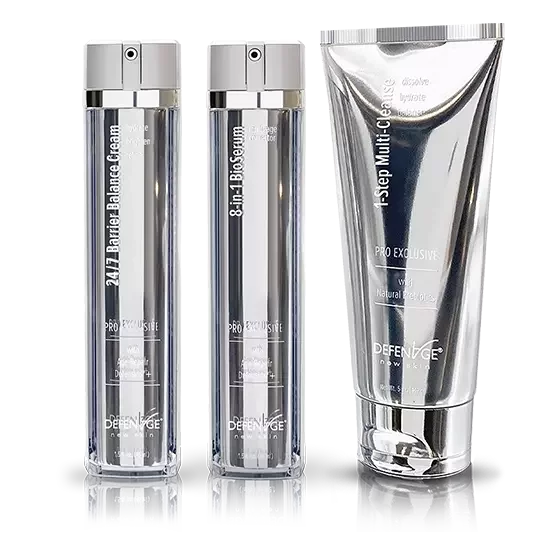 DefenAge Essential Pro (1 - Step Multi Cleanse, 24/7 Barrier Balance Cream, 8-in-1 BioSerum)
